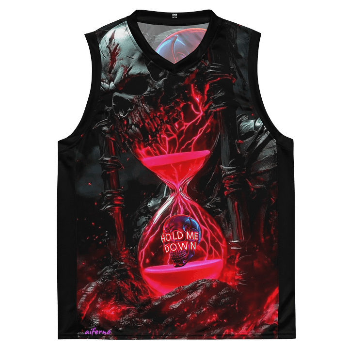 CoolMax Hourglass Lava Recycled Unisex Basketball Jersey product image (2)