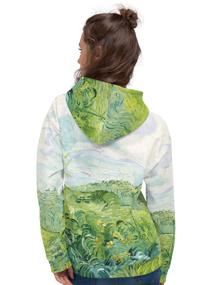 Green Wheat Fields All-Over Print Recycled Unisex Hoodie product image (5)