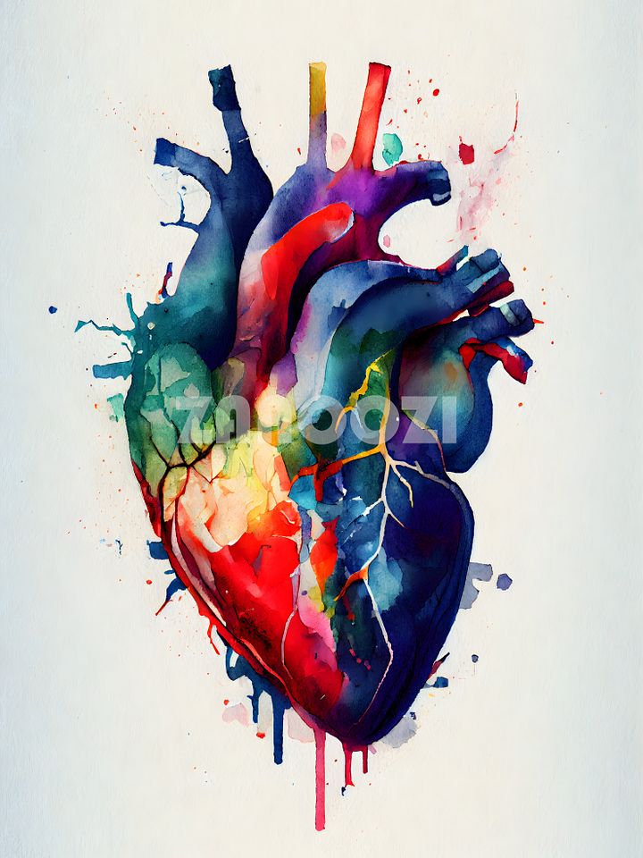Pulse of Color: Expressive Heart Art product image (1)