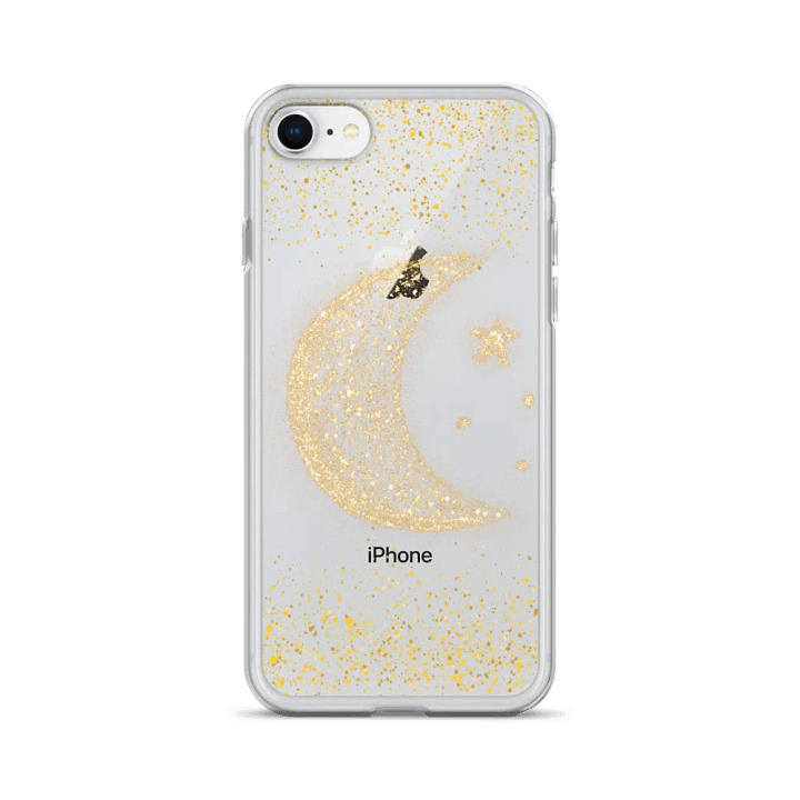 Golden Glitter Crescent iPhone Case product image (1)