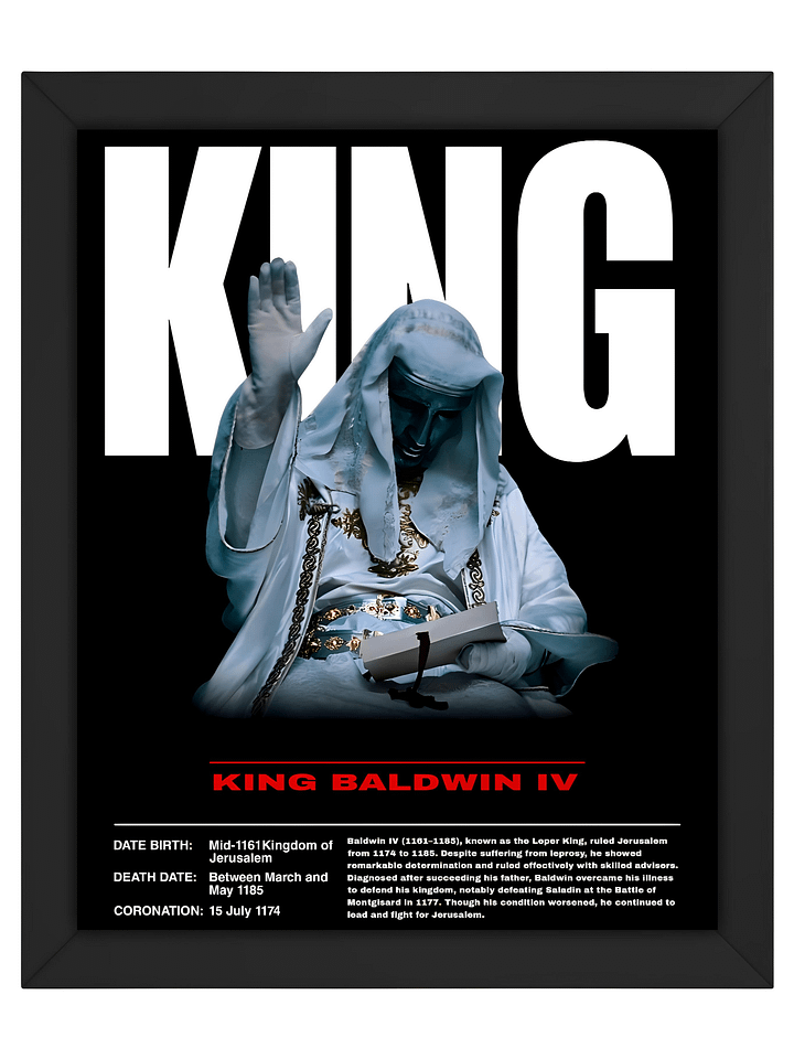 King Baldwin IV Leper King of Jerusalem Poster product image (2)