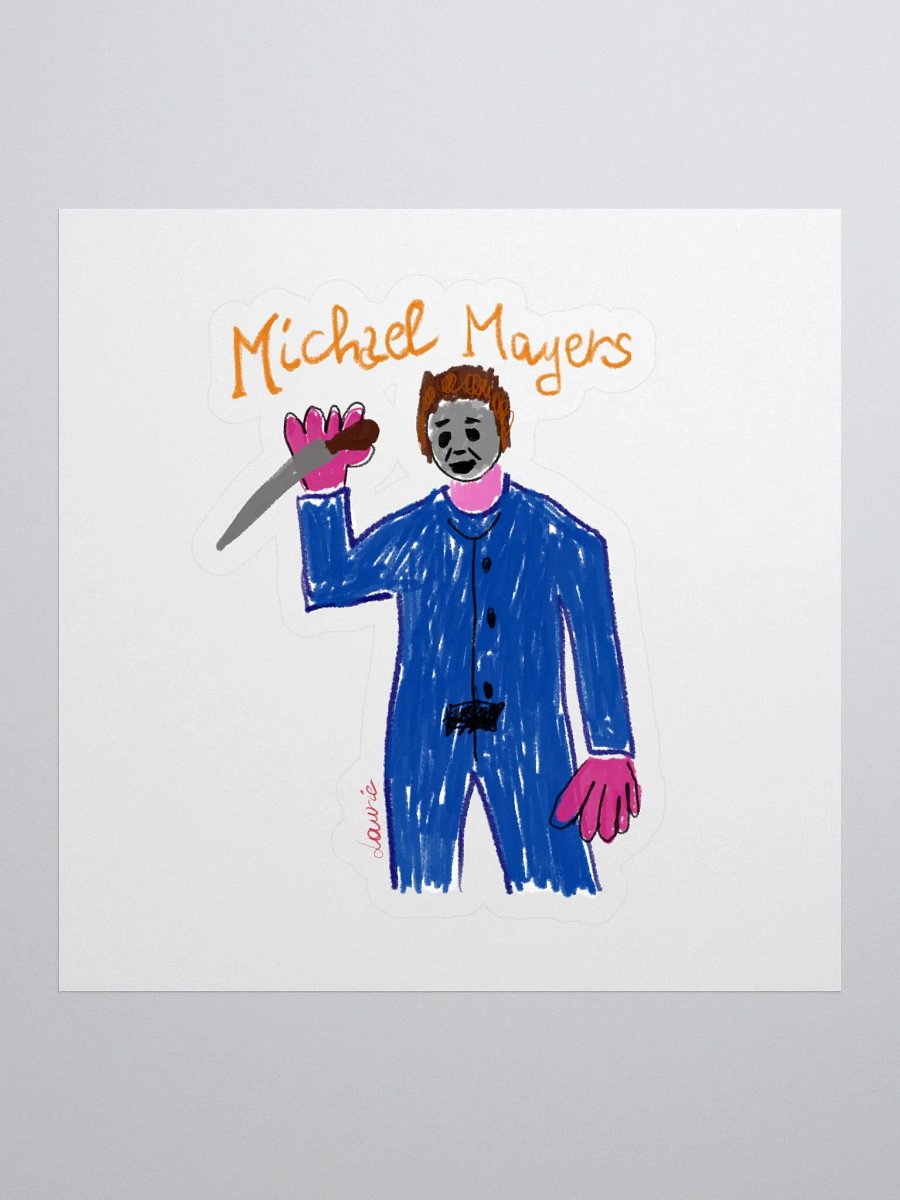 🔪 "Mayers" CreepyKids Stickers Horror Halloween Slasher Art Print🎃 product image (1)