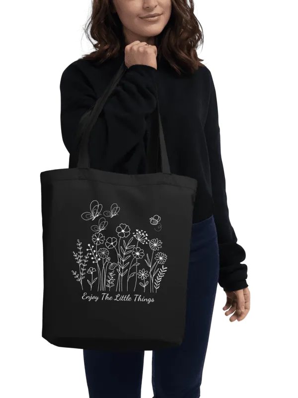 Enjoy The Little Things Floral Eco-Friendly Tote Bag product image (2)