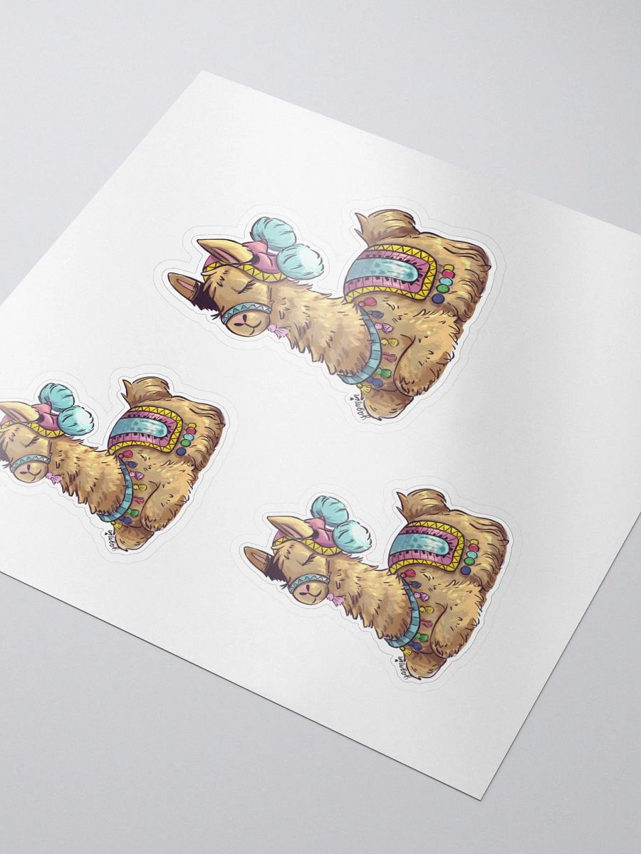 Resting Llama Sticker - Serene Animal Decal product image (3)