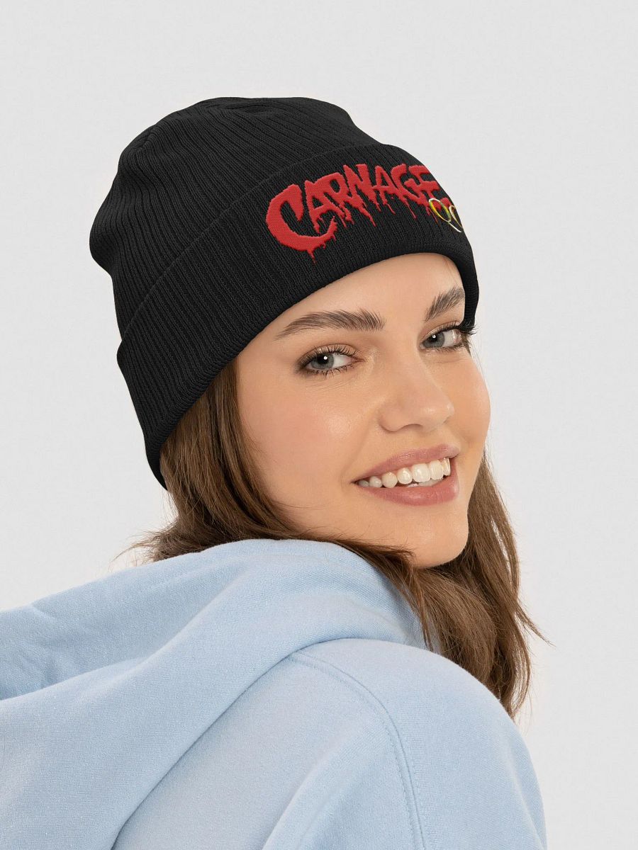 CARNAGE Emblem Ribbed Beanie product image (7)