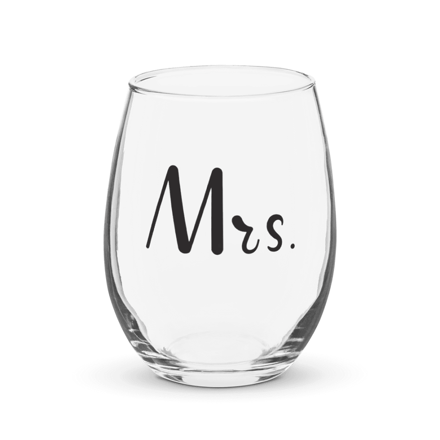 Elegant Mrs Stemless Wine Glass product image (1)