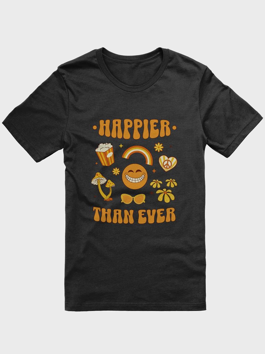 Groovy smiley happier than ever T-shirt cartoon retro Tee product image (10)