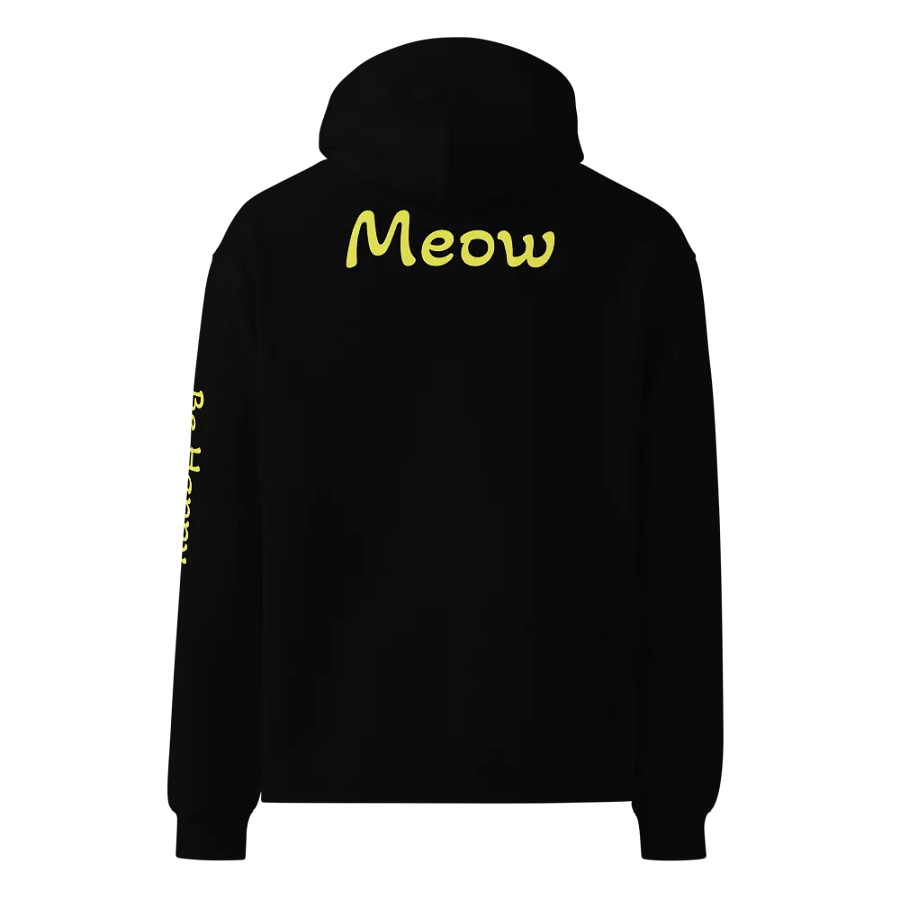 Feline Fusion Yellow Oversized Hoodie product image (3)