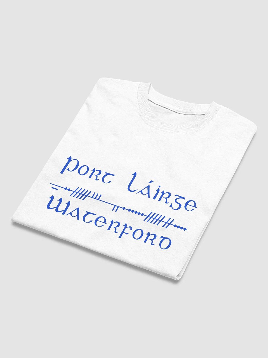 Waterford/Port Láirge Scholastic style Ogham, White Printed T-shirt product image (3)