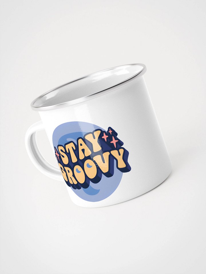 Stay Groovy Enamel Mug - Blue product image (1)