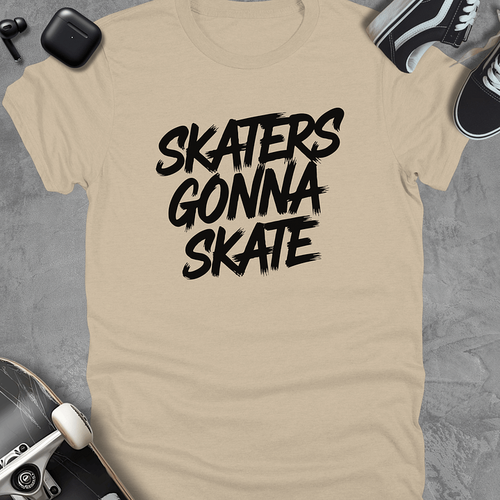 Skaters gonna skate (Black), Skateboarding t-shirt, Unisex product image (2)
