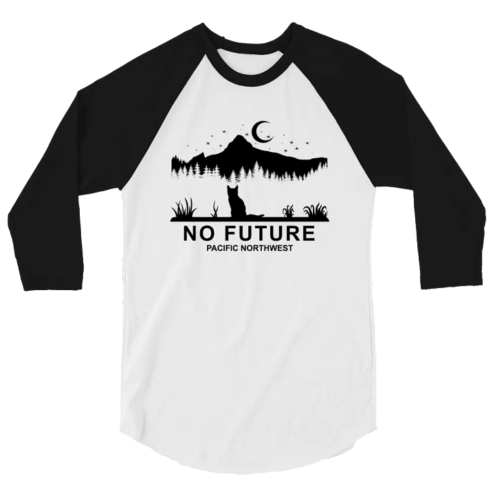 Cat under the Moon Baseball Tee product image (2)