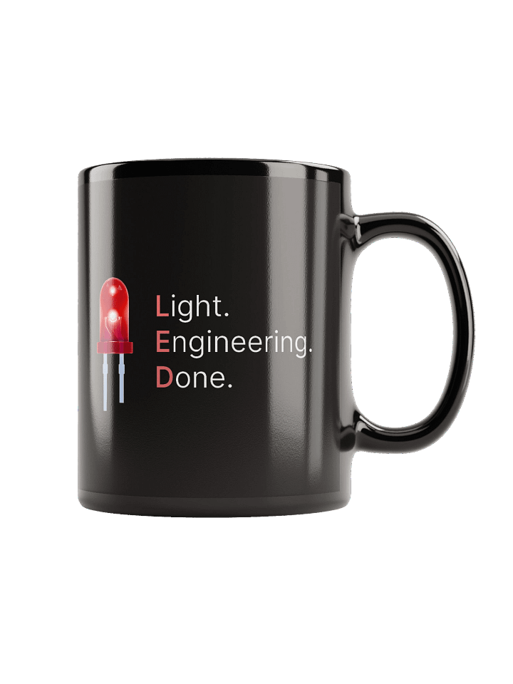 LED | Light. Engineering. Done. - Black Glossy Mug product image (1)
