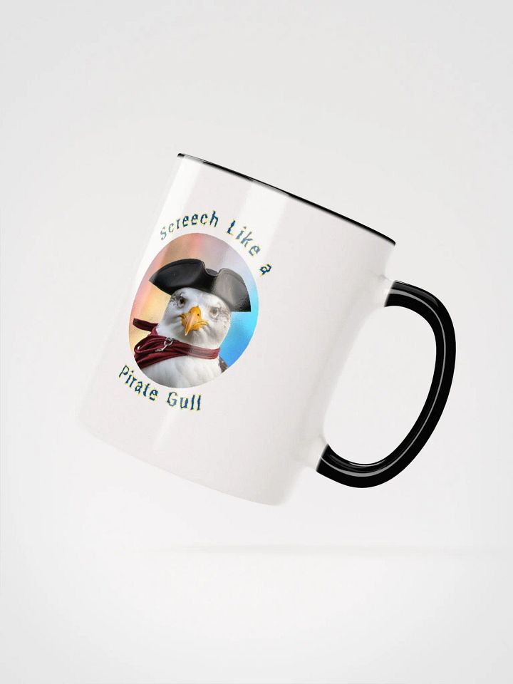 Screech Like a Pirate Gull Ceramic mug with coloured interior product image (16)