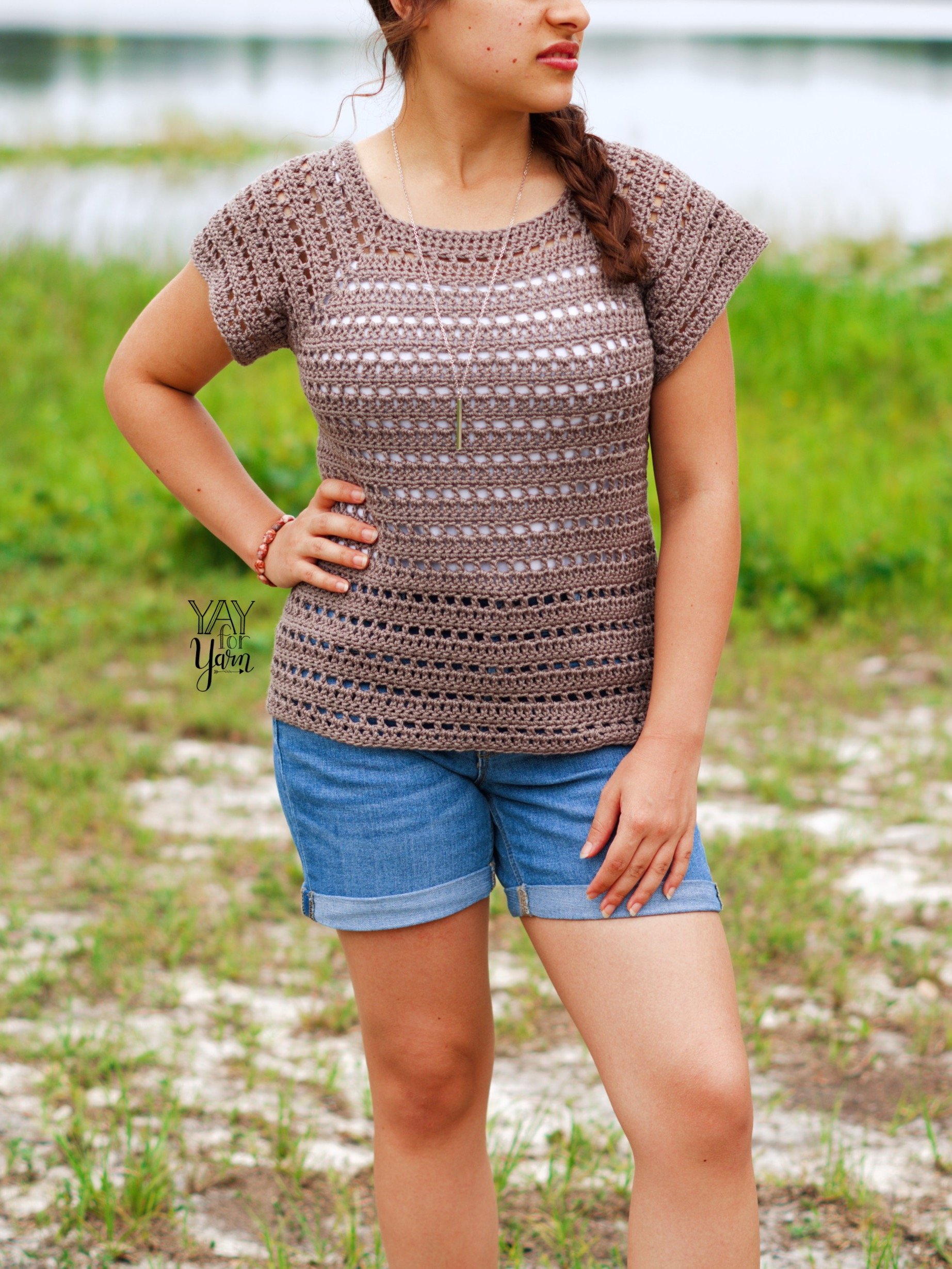 Driftwood Tee - PDF Crochet Top Pattern & Video Tutorial product image (2)