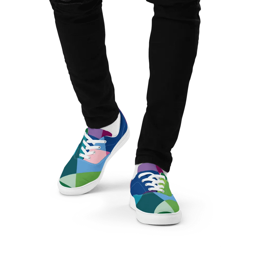 Kaleidoscope Harmony Men's Lace-Up Canvas Shoes product image (7)