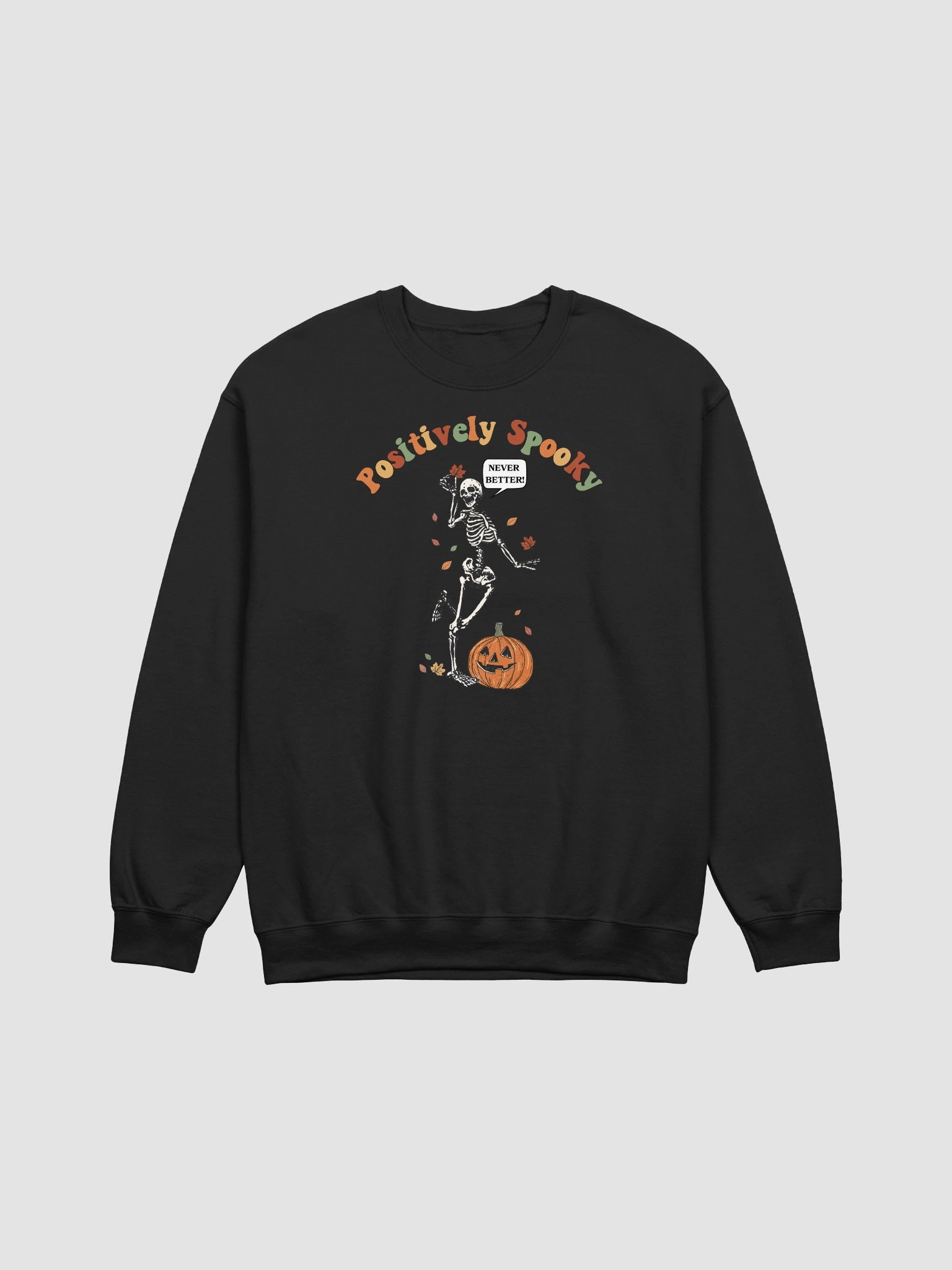 Retro Spooky Skeleton Halloween Sweatshirt product image (2)