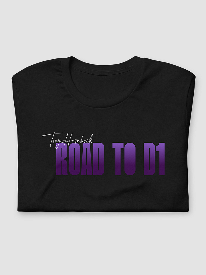 Troy Hornbeck - ROAD TO D1 - Black T-shirt with PURPLE product image (2)