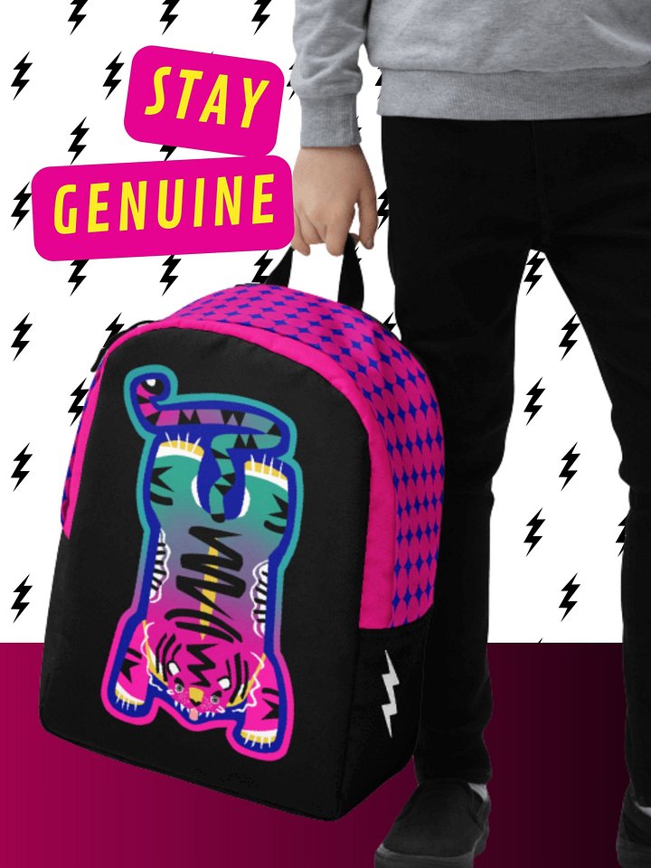 Pink and Black Tiger Backpack product image (1)