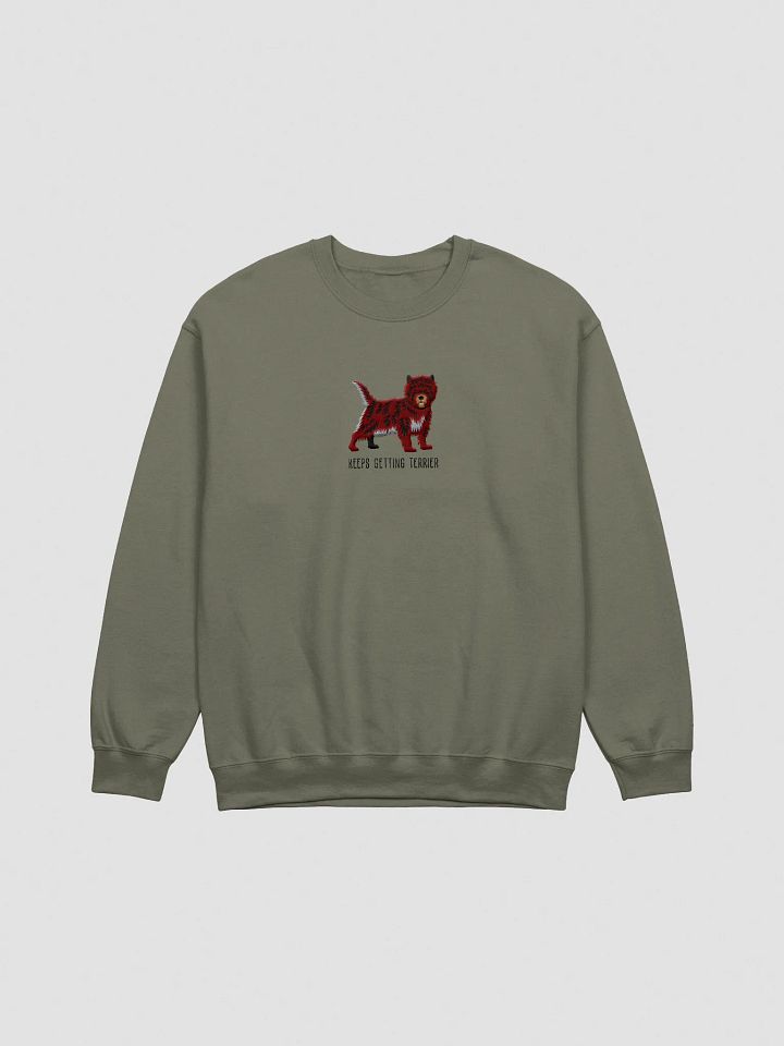 Keeps Getting Terrier Sweatshirt (Embroidered) of a Cairn Terrier(Chocolate Brindle) product image (7)