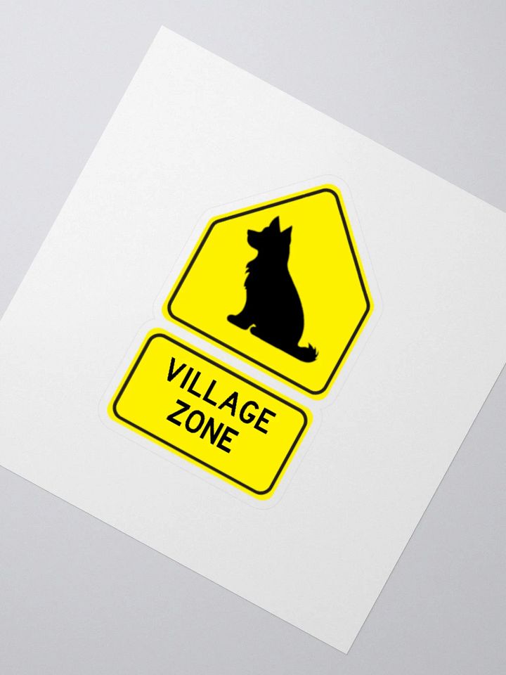 Village Zone Sign Sticker product image (5)