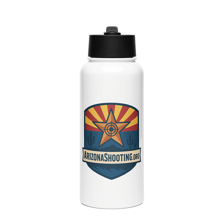 AZS Stainless Steel Water Bottle w/Straw Lid product image (1)