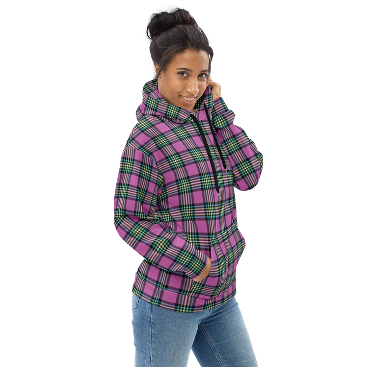 Purple Orchid and Turquoise Plaid Hoodie product image (1)