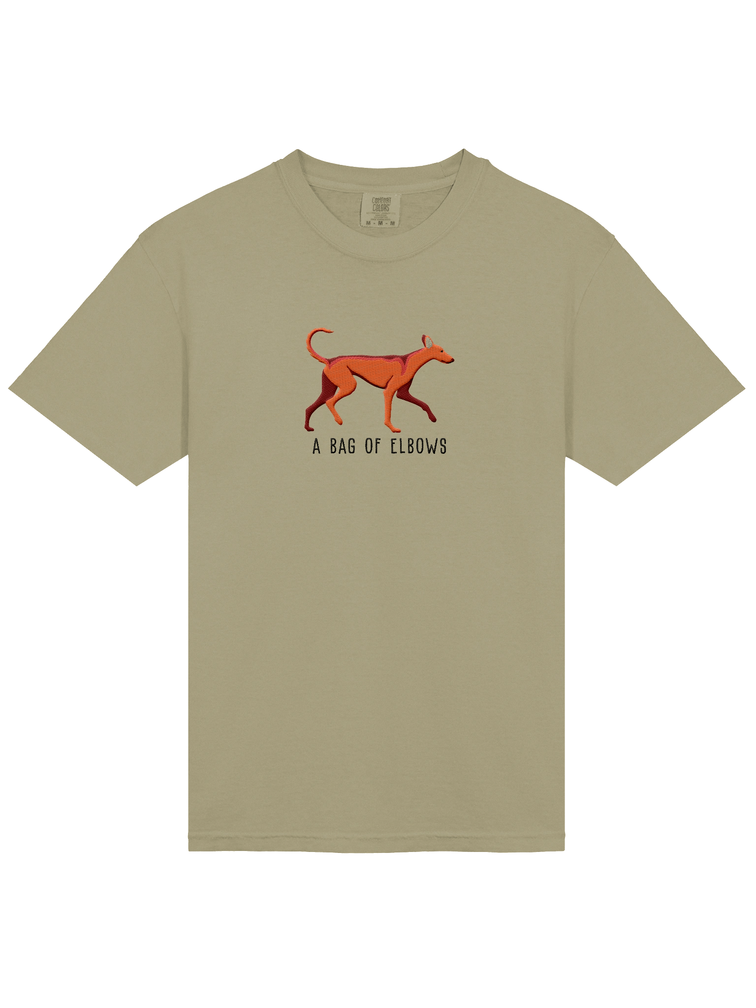A Bag of Elbows T-Shirt(Embroidered) of an Ibizan Hound(Red) product image (16)
