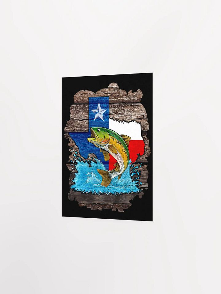 Texas State Pride Bass Fishing Rustic Art product image (10)