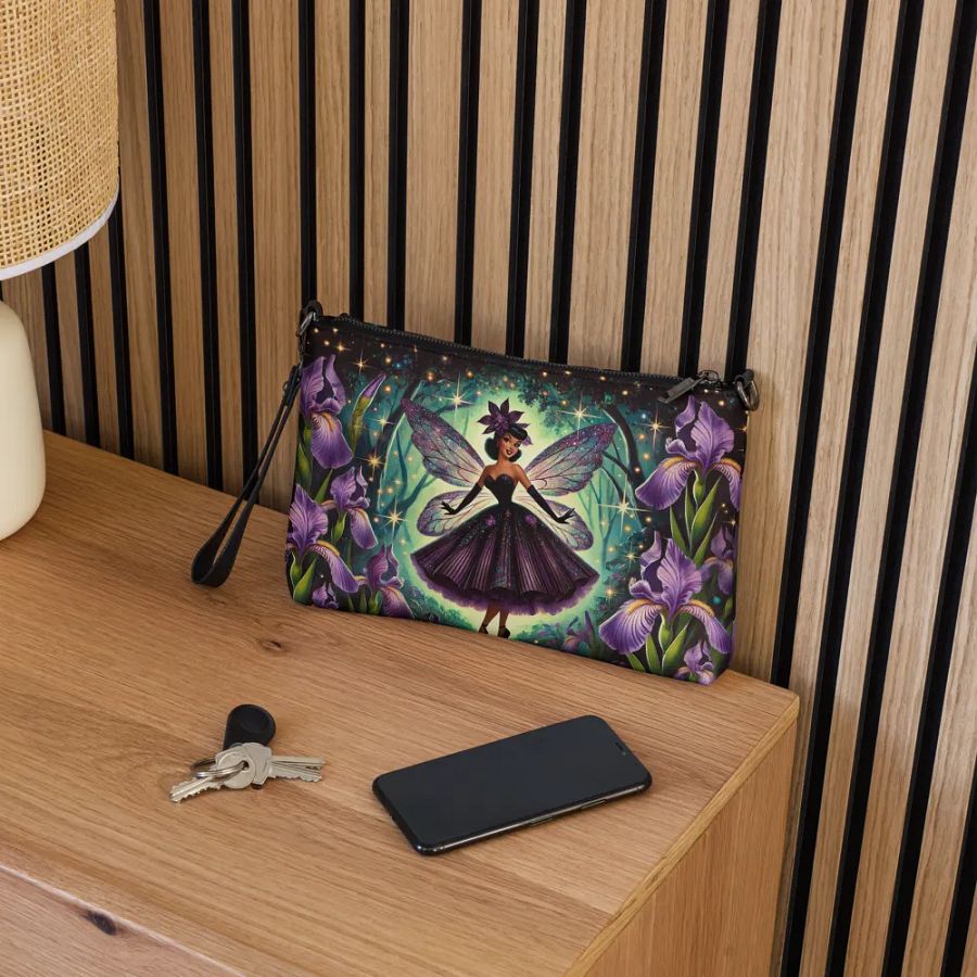Enchanted Purple Iris Fairy Crossbody Bag - Fairytale Purse product image (5)
