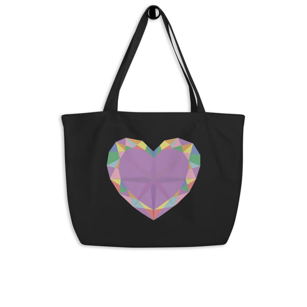 Crystal Pride Heart Cotton Tote Bag product image (6)