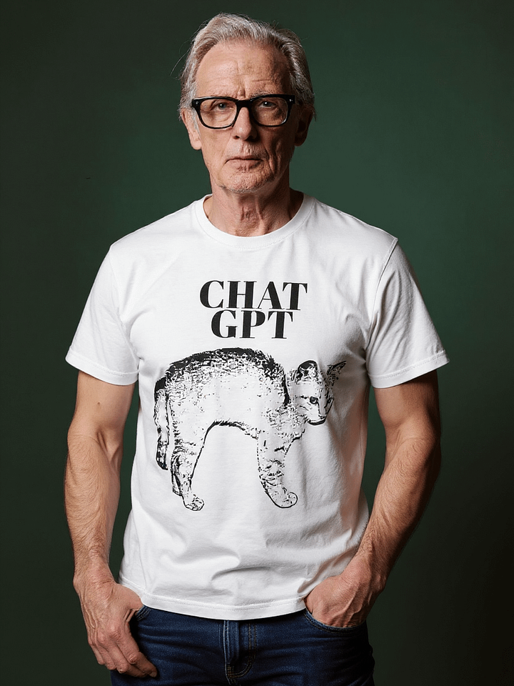 B&W CHAT GPT : Heavyweight Cotton T-Shirt product image (1)