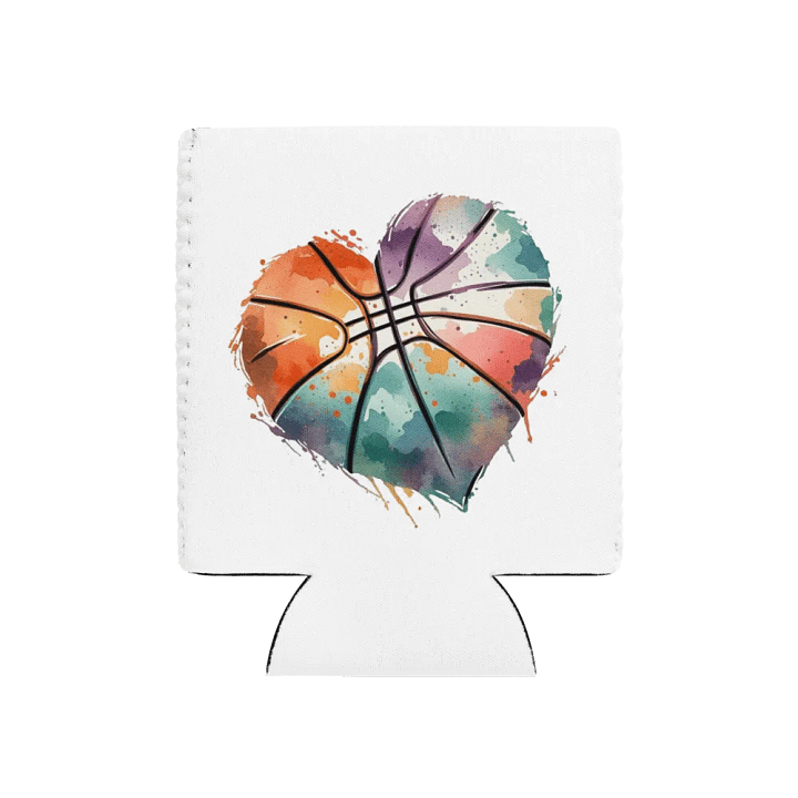 Heart Pastel Basketball Heartfelt Hoops Can Cooler product image (1)