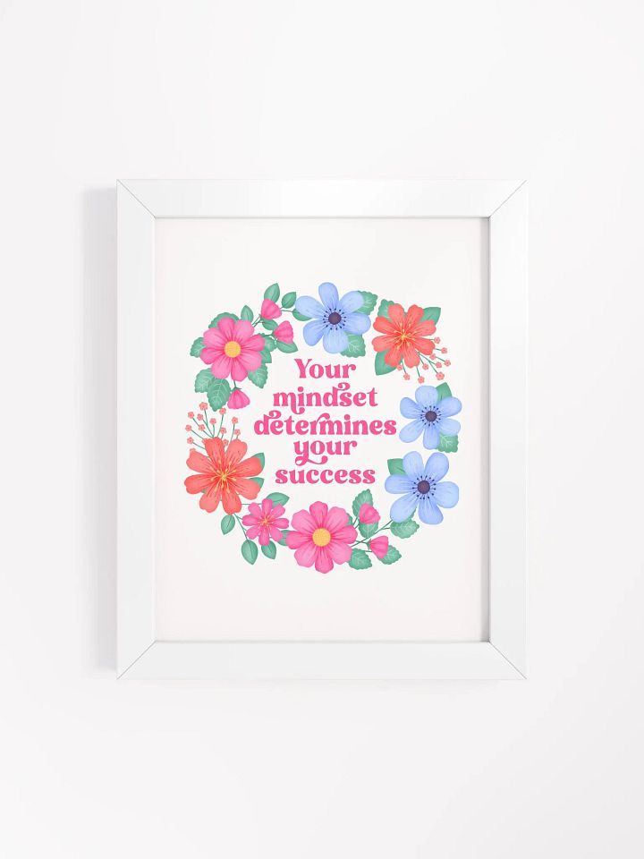 Your mindset determines your success - Motivational Wall Art White product image (1)
