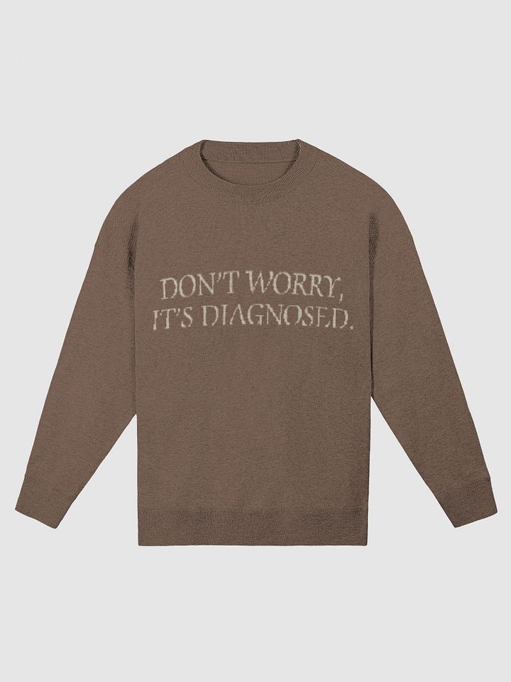 DW, it's diagnosed. (lg. design, duotone brown knitwear relaxed crewneck product image (3)