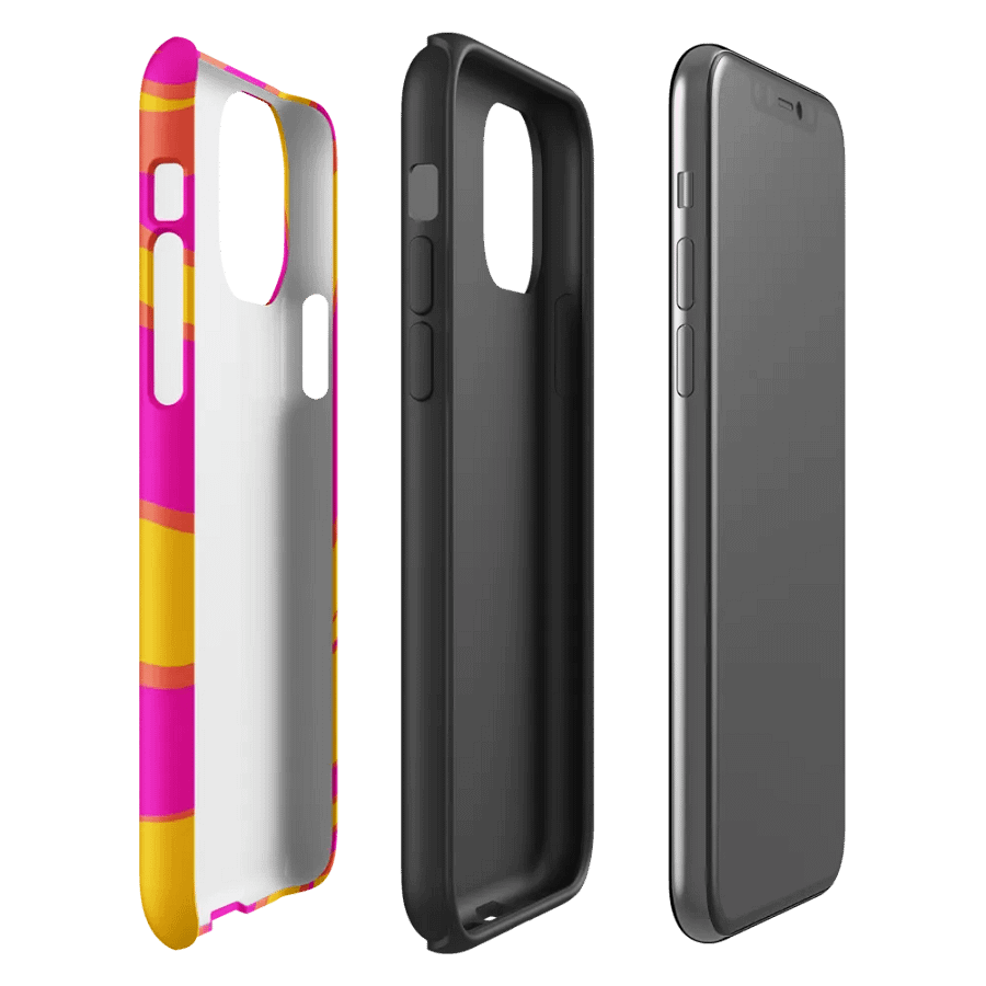 Pink and Yellow Psychedelic Swirls iPhone® Tough Case product image (29)