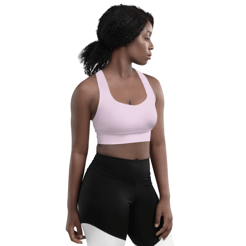 Light Pink Longline Sports Bra product image (4)