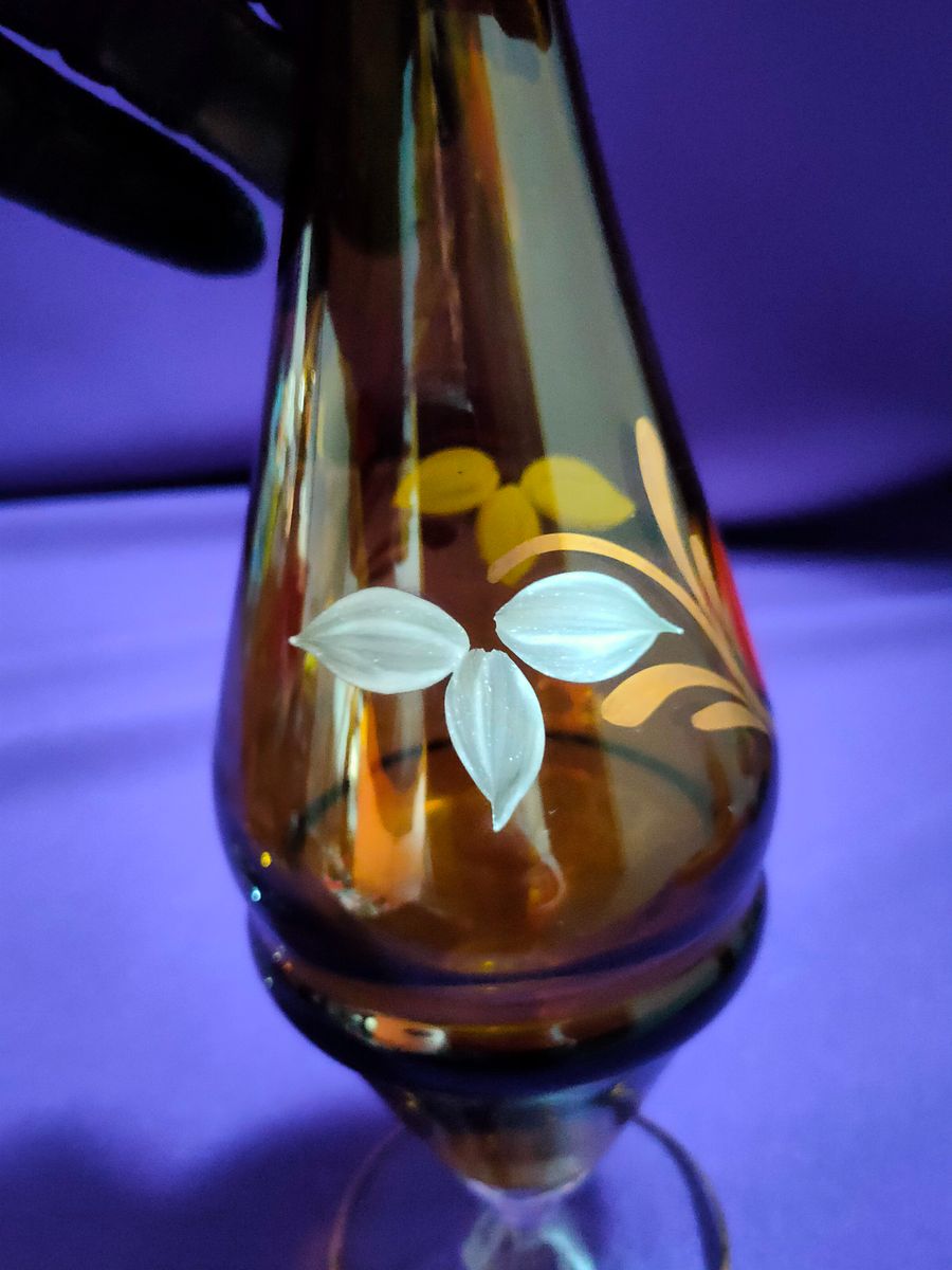 Garrafa Pintada à Mão – Arte Floral Portuguesa dos Anos 80 | Peça Única de Decoração product image (8)