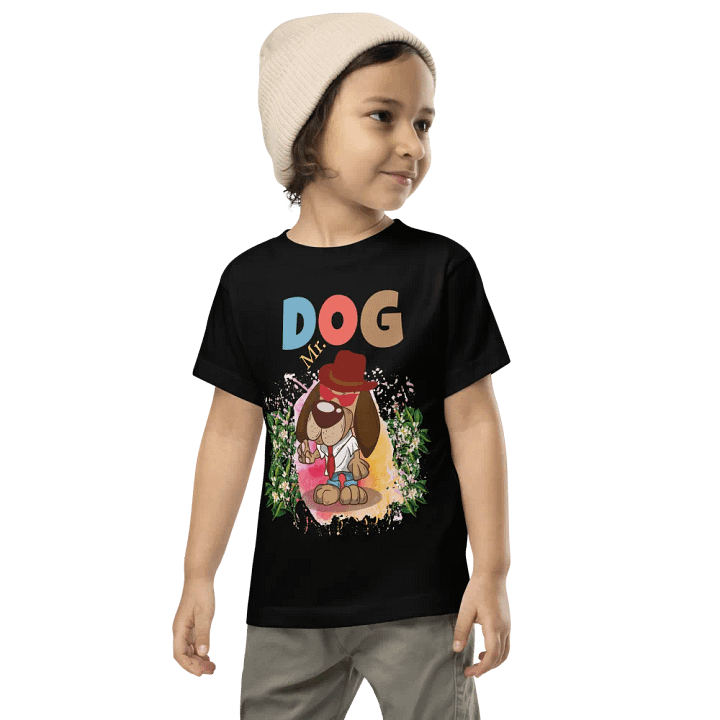 Mr. Dog Cute Dog Colorful Funny Bella +Canvas Toddler T-Shirt – Funny Shirt & Gift for Kids product image (1)