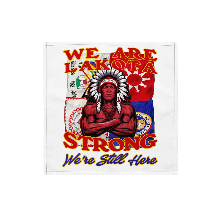Lakota Pride White Bandana product image (1)