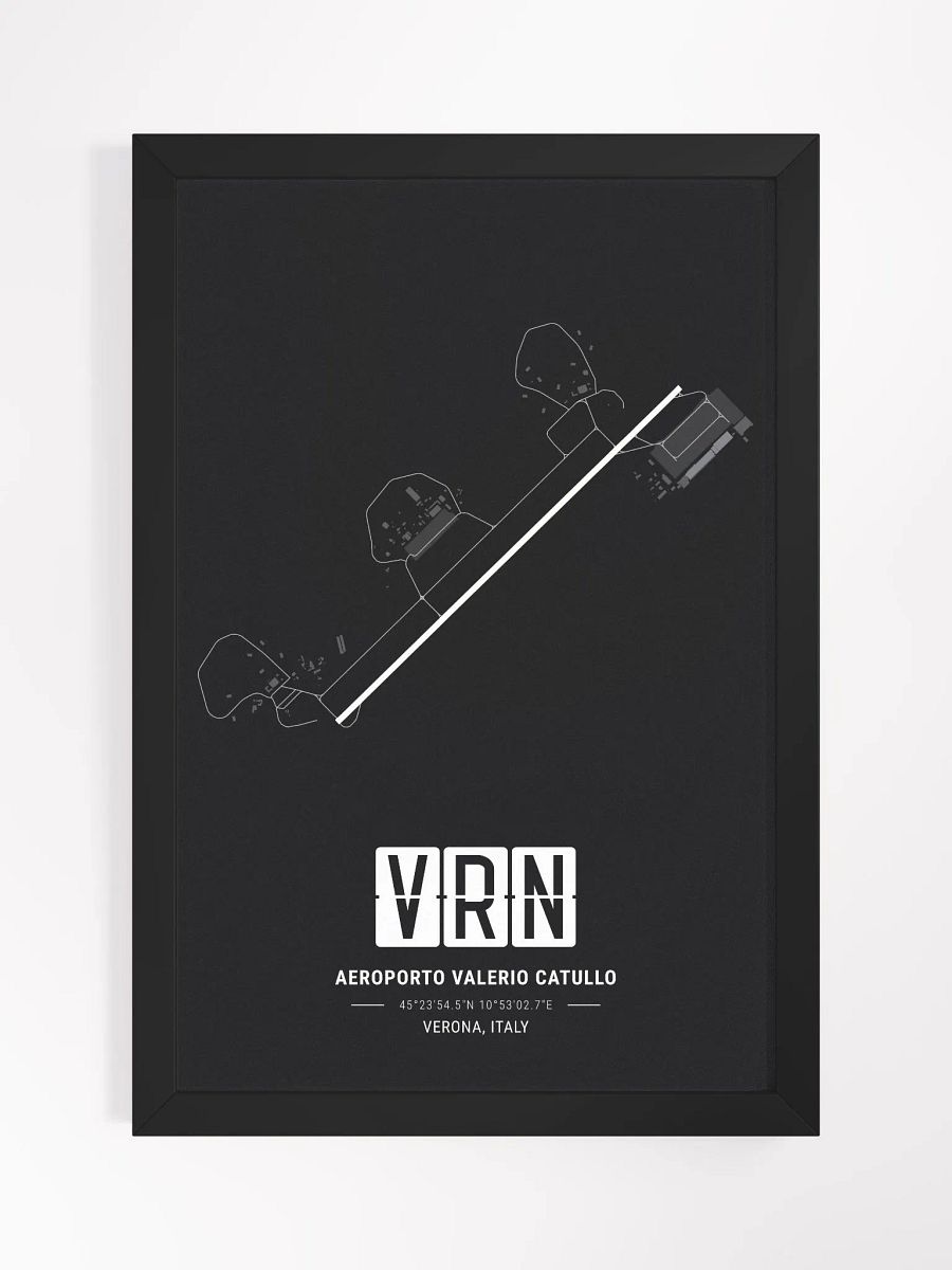 Framed Airport VRN Premium Map On Matt Paper product image (1)