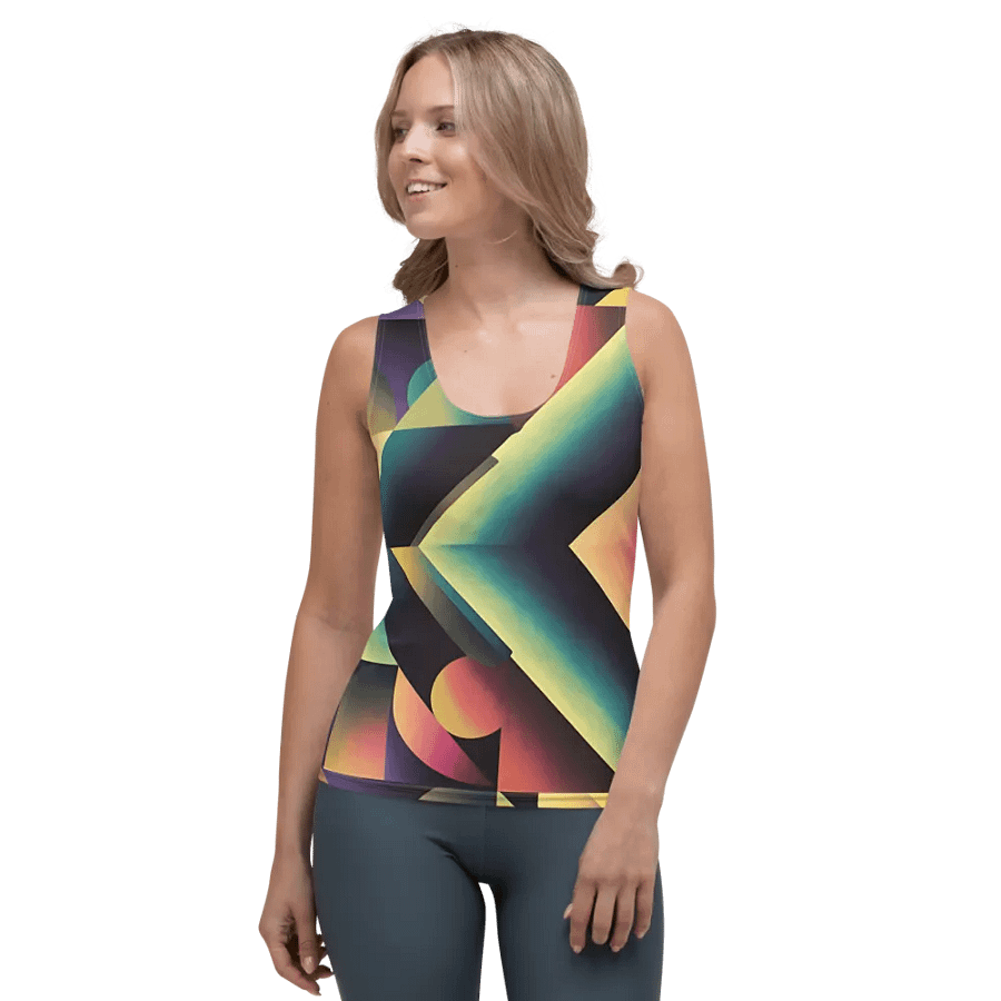 Abstract Lithographic Pattern Design Tank Top - V7 product image (1)