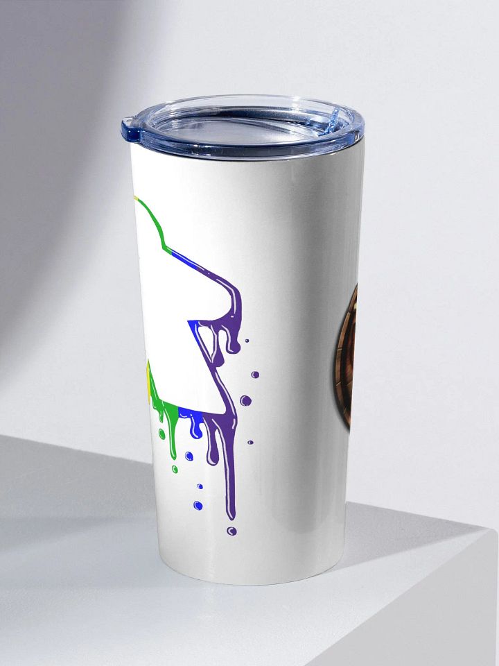 Drippy Rainbow Meeple Tumbler product image (1)