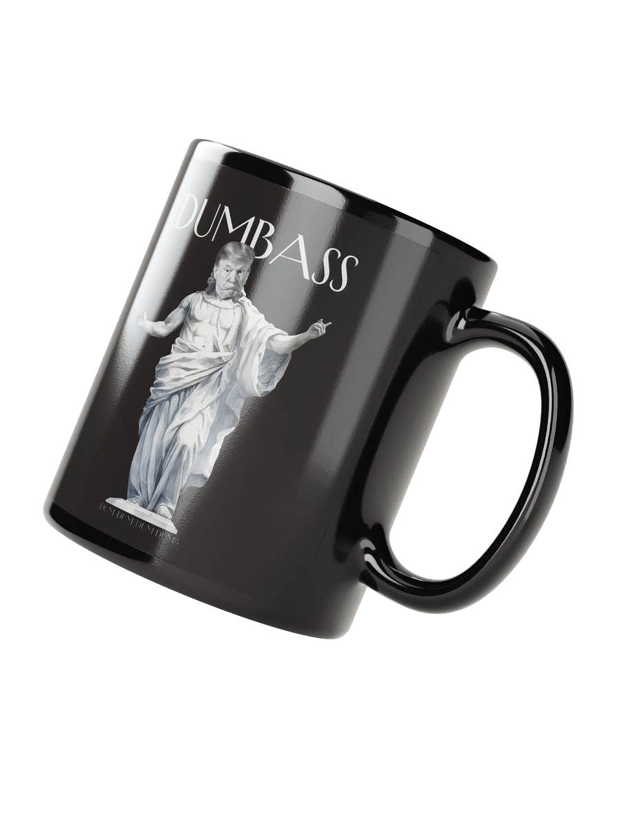 DUMBASS Donald Statue - Black Glossy Mug product image (7)