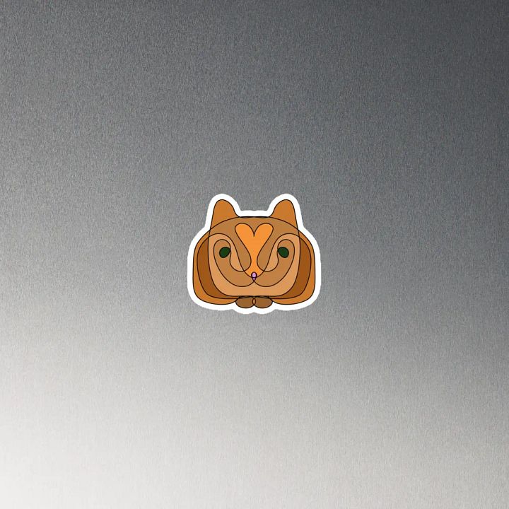 Symmetry Loaf Cat Magnet product image (2)