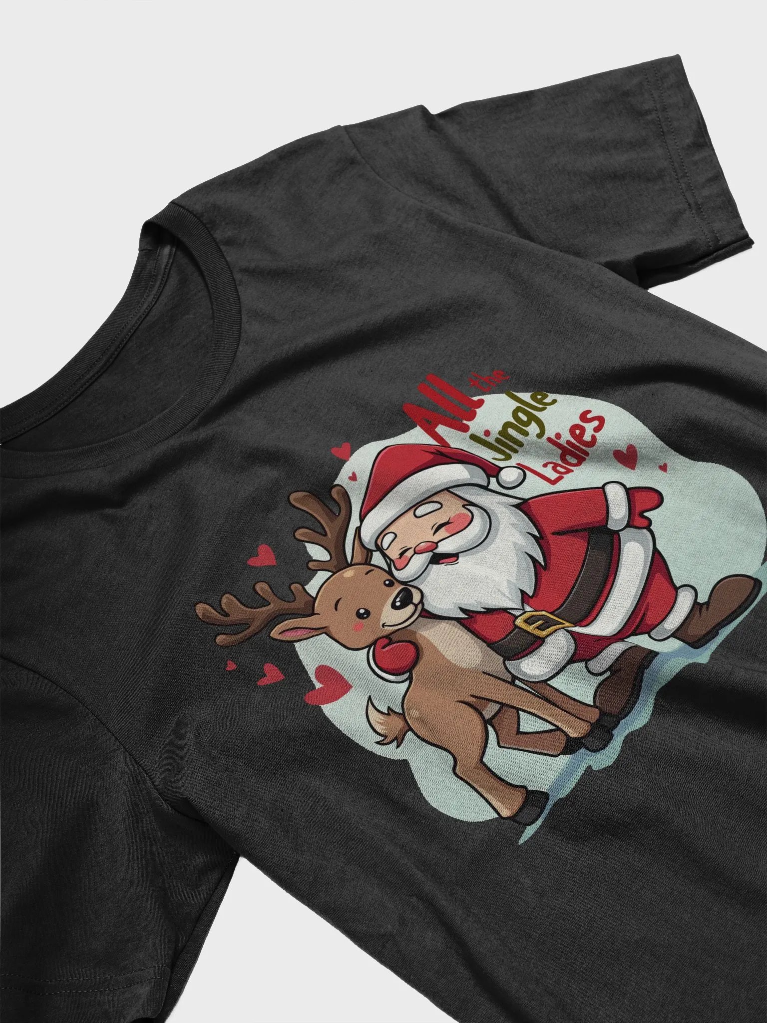Jingle Ladies Santa & Reindeer T-shirt product image (2)