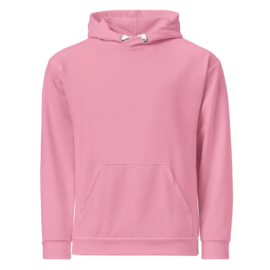 Plain Bubblegum Pink Soft Summer Unisex Recycled Polyester Heavyweight Premium Hoodie by Treasure Pie product image (1)