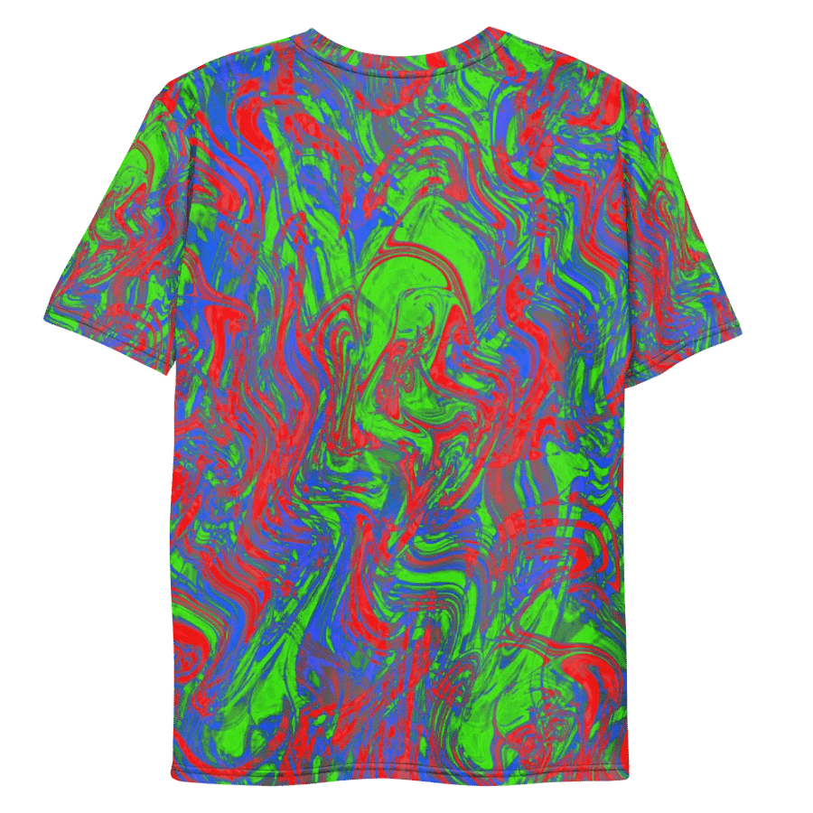Techno Pattern T-Shirt in Red, Green, Blue, and Purple product image (10)