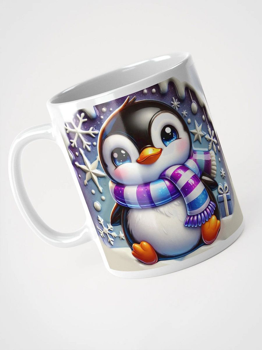 Cozy Penguin Ultimate Winter Vibes & Energy White Mug product image (3)