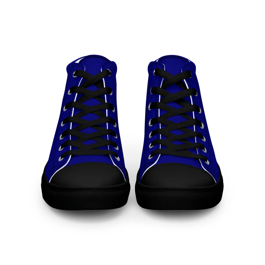 Men's Navy Blue High Top Canvas Shoes product image (3)